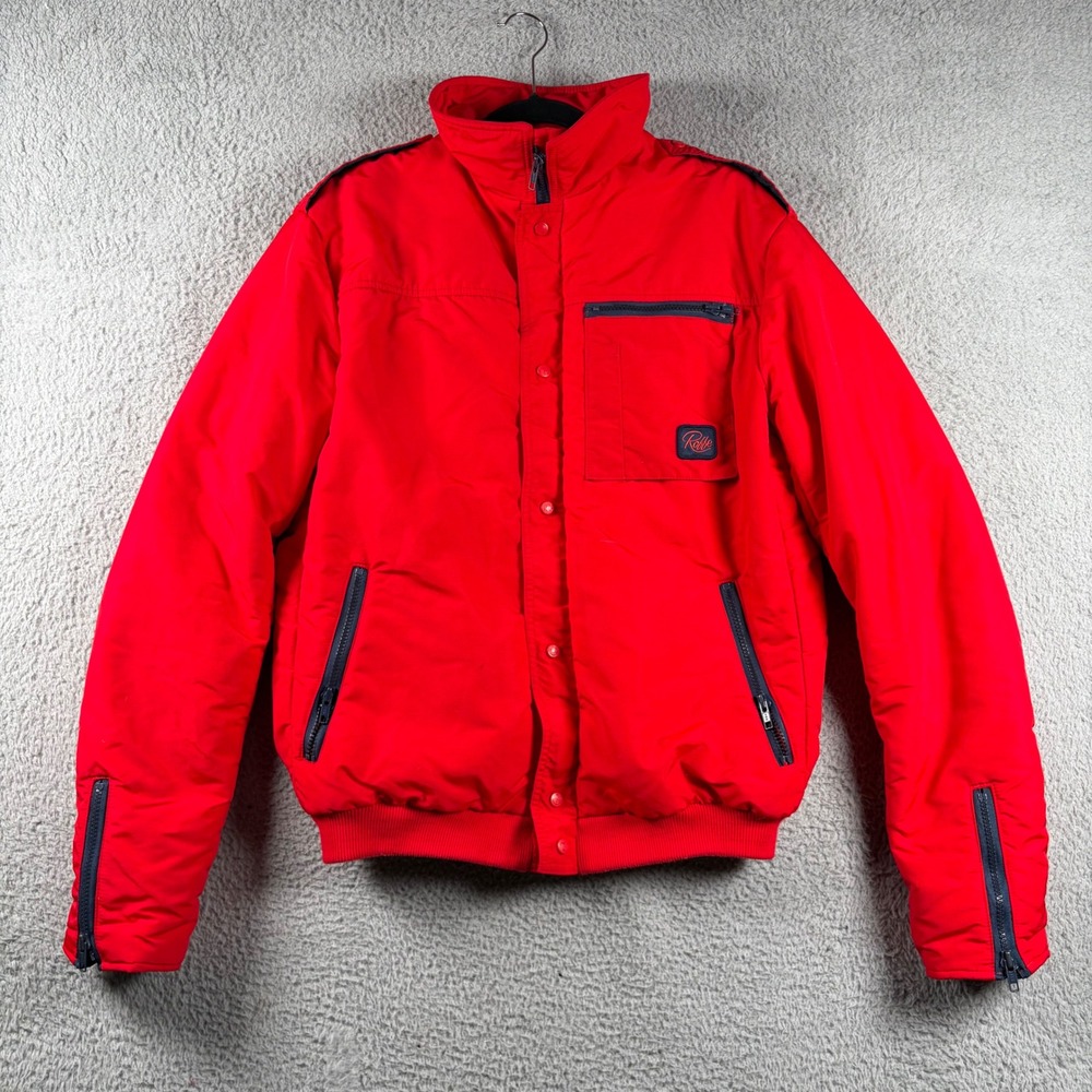 Vintage 80s Roffe Mens L Ski Jacket Red Thinsulate Retro Snow Winter Made USA